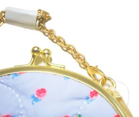 fafa「SELVI キルティングがま口コインケース」（F）ラベンダーSWAN柄　メール便送料198円対応可画像