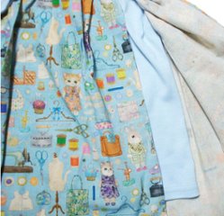 nino「ソーイングプリントワンピース」(90-120cm) 【メール便送料無料】画像
