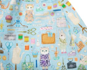 nino「ソーイングプリントワンピース」(90-120cm) 【メール便送料無料】画像