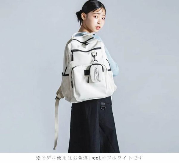 ZIDDY「ロゴ入りポーチ付きリュックサック」F画像
