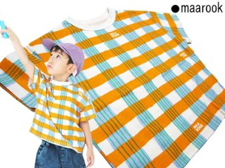 maarook「天竺アートＰＴ チェック Ｔシャツ」(90-130cm)  【メール便送料無料】の画像