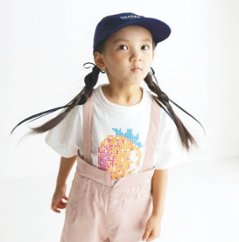 maarook「天竺ピクセルいちごプリントTシャツ」(80-130cm)  【メール便送料無料】画像