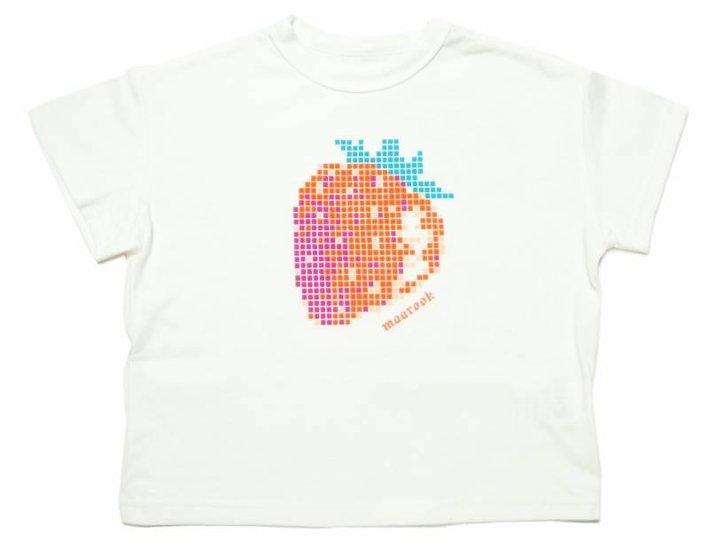 maarook「天竺ピクセルいちごプリントTシャツ」(80-130cm)  【メール便送料無料】画像