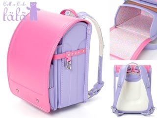 fafaランドセル2026年「クラリーノ 学習院モデル PEACH BLOSSOM×LAVENDER」 【当店だけのオリジナルダブル特典付】の画像