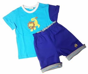 hakka kids「ライオンモチーフ付きTシャツ」(100-110cm） 【メール便送料無料】画像