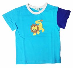 hakka kids「ライオンモチーフ付きTシャツ」(100-110cm） 【メール便送料無料】画像
