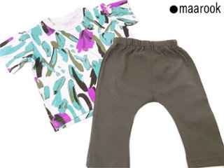 maarook「天竺ボタニカルＰＴベビーセット」(70-80cm)   【メール便送料無料】の画像