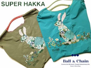 SUPER HAKKA 「〈Ball & Chainコラボ〉うさぎトートバッグ」(Mサイズ)　【メール便送料無料】の画像