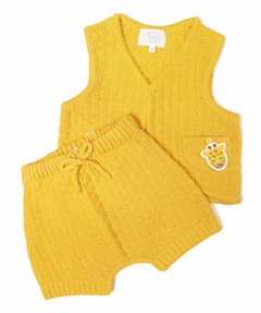 hakka baby「取り外し可能アニマルワッペン付きニットベスト」(70-80cm） 【メール便送料無料】画像