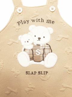 SLAP SLIP 「リボンタイPtボディミニ+キルトサロペット2点セット」(70-80cm) 【メール便対応可】画像