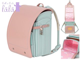 fafaランドセル2026年「クラリーノ キューブ型 PEACH×MINT GREEN 」 【当店だけのオリジナルダブル特典付】の画像
