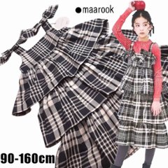 maarook 「タータンチェック ティアードジャンパースカート」 (90-160cm)  の画像