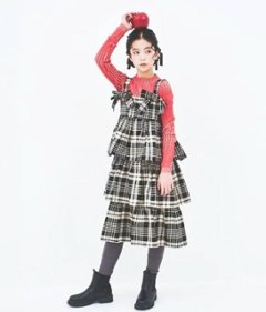 maarook 「タータンチェック ティアードジャンパースカート」 (90-160cm)  画像