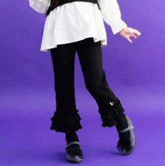 nino「裾フリル コットンリブパンツ」(90-150cm) 【メール便送料無料】画像