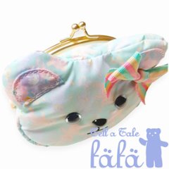 fafa「HONEY-ROSE　クマちゃんフェイスがま口型ポーチ」（F)の画像