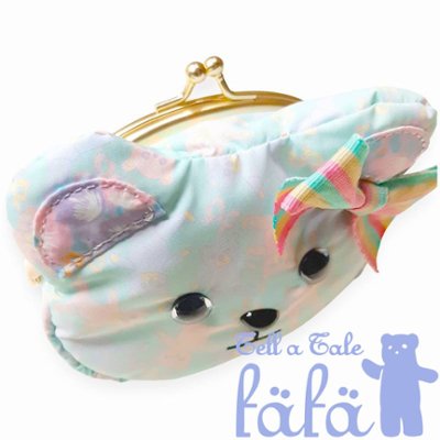 fafa「HONEY-ROSE　クマちゃんフェイスがま口型ポーチ」（F)の画像
