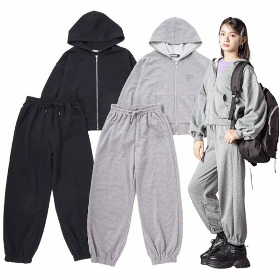 ZIDDY「裏毛カットソーパーカー＆ボトム セット」 (140-160cm) 画像