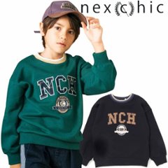 nexchic (ネクシック) 「ロゴ＆エンブレム トレーナー」(110-150cm) の画像