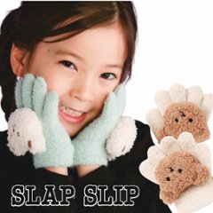 SLAP SLIP (スラップスリップ) 「クマちゃんフェイス付き手袋」Sの画像