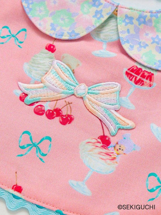 fafa 「【モンチッチコラボ】MILLO 丸襟付きリバーシブルビブ」(F) メール便送料198円対応可画像