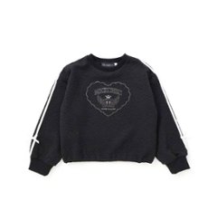 nexchic (ネクシック) 「ハート刺しゅう袖リボンキルトトレーナー」(110-150cm) 画像