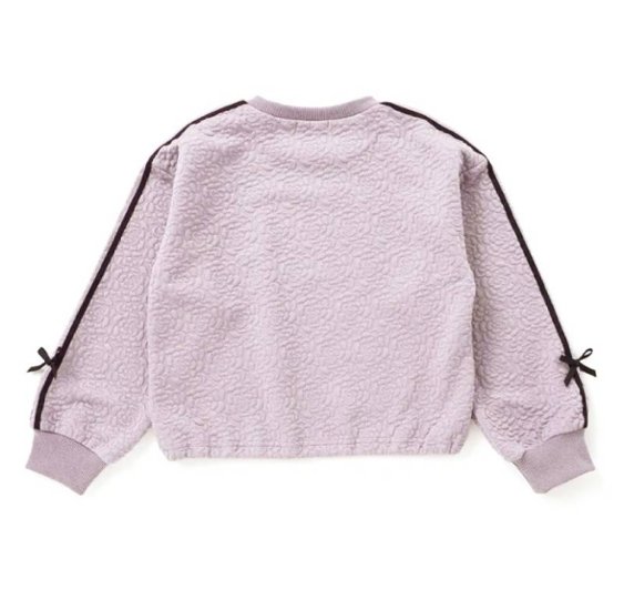 nexchic (ネクシック) 「ハート刺しゅう袖リボンキルトトレーナー」(110-150cm) 画像