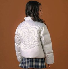 nexchic「ハートロゴタフタダウンジャケット」(140-150cm) 画像