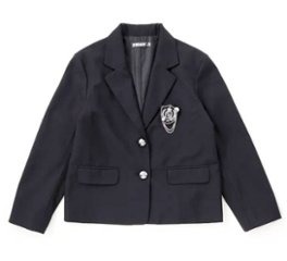 ZIDDY「ロゴエンブレムワッペン付きテーラードジャケット」(150-160cm)画像