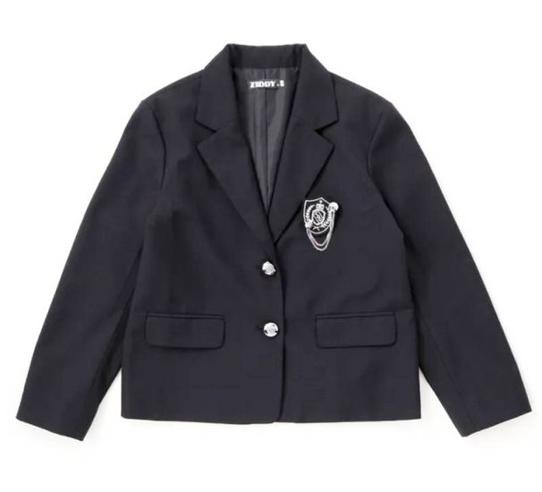 ZIDDY「ロゴエンブレムワッペン付きテーラードジャケット」(150-160cm)画像