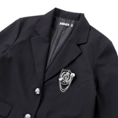 ZIDDY「ロゴエンブレムワッペン付きテーラードジャケット」(150-160cm)画像