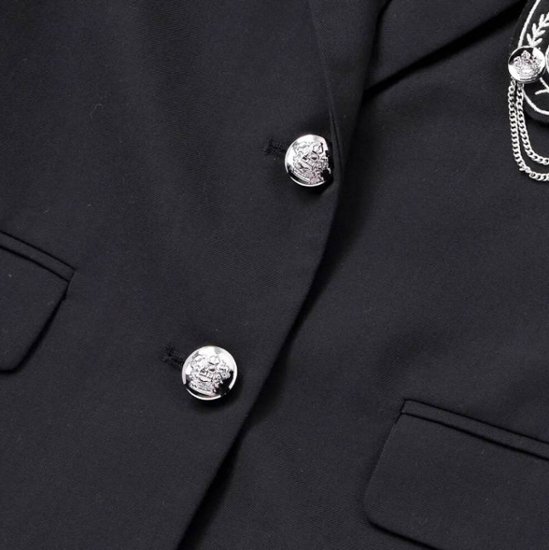 ZIDDY「ロゴエンブレムワッペン付きテーラードジャケット」(150-160cm)画像