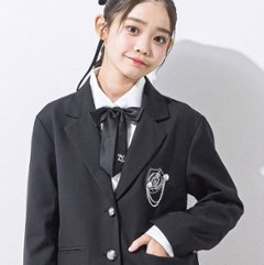 ZIDDY「ロゴエンブレムワッペン付きテーラードジャケット」(150-160cm)画像