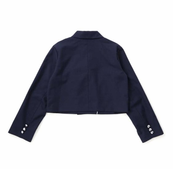 ZIDDY「ホワイトパイピングショート丈テーラードジャケット」(150-160cm)画像