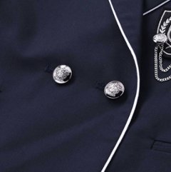 ZIDDY「ホワイトパイピングショート丈テーラードジャケット」(150-160cm)画像