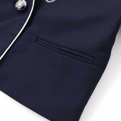 ZIDDY「ホワイトパイピングショート丈テーラードジャケット」(150-160cm)画像