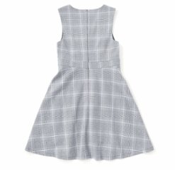 ZIDDY「シフォンプリーツ入りチェック柄ジャンパースカート」 (150-160cm) 画像