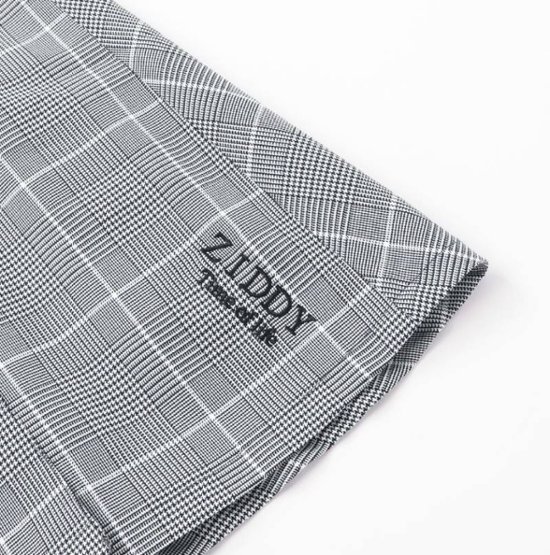 ZIDDY「シフォンプリーツ入りチェック柄ジャンパースカート」 (150-160cm) 画像