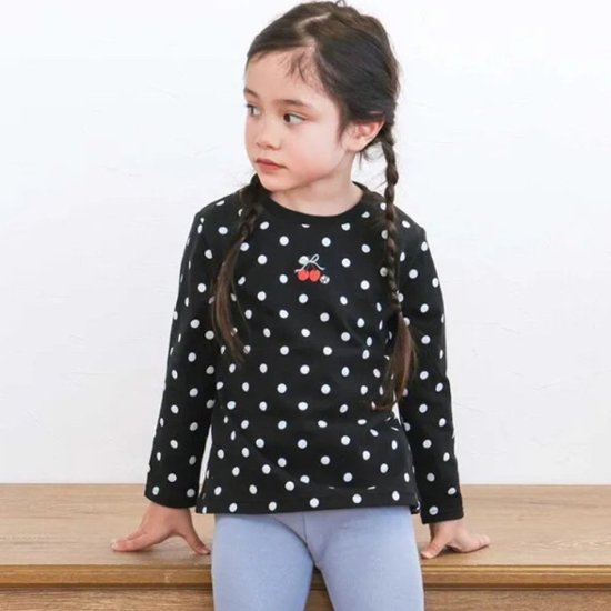 SLAP SLIP【スララク/防汚加工/オーガニックコットン】ときめきデザイン女の子長袖Tシャツ(80~130cm)【メール便送料198円対応】画像