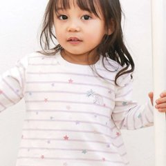 SLAP SLIP【スララク/防汚加工/オーガニックコットン】ときめきデザイン女の子長袖Tシャツ(80~130cm)【メール便送料198円対応】画像