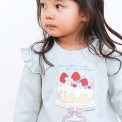SLAP SLIP【スララク/防汚加工/オーガニックコットン】ときめきデザイン女の子長袖Tシャツ(80~130cm)【メール便送料198円対応】画像