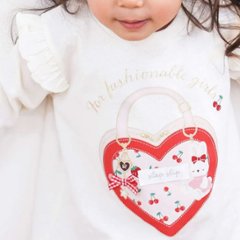 SLAP SLIP【スララク/防汚加工/オーガニックコットン】ときめきデザイン女の子長袖Tシャツ(80~130cm)【メール便送料198円対応】画像