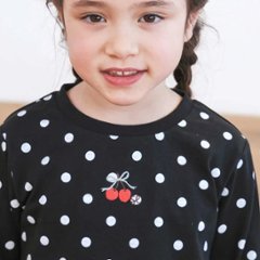 SLAP SLIP【スララク/防汚加工/オーガニックコットン】ときめきデザイン女の子長袖Tシャツ(80~130cm)【メール便送料198円対応】画像