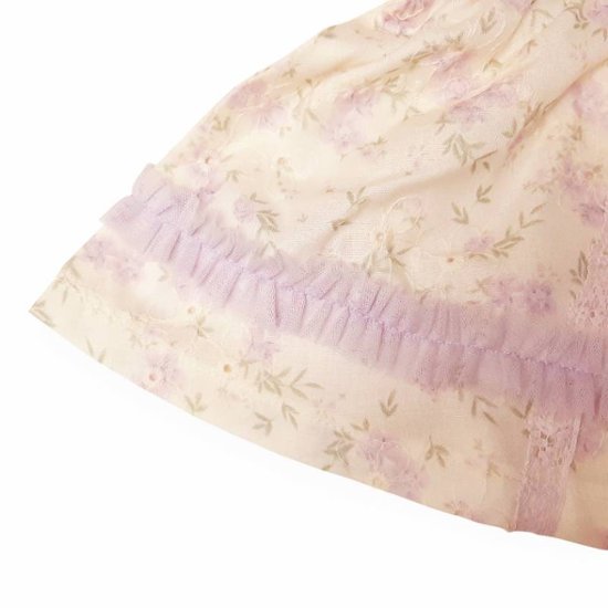 Souris(スーリー) 「丸襟フラワープリントonフラワー刺繍 ミルキースーツ 642」（80-90cm）画像