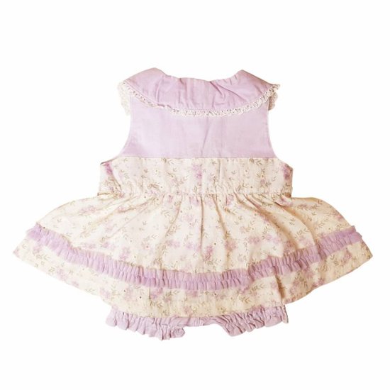 Souris(スーリー) 「丸襟フラワープリントonフラワー刺繍 ミルキースーツ 642」（80-90cm）画像