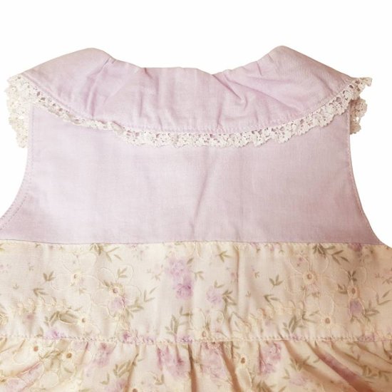 Souris(スーリー) 「丸襟フラワープリントonフラワー刺繍 ミルキースーツ 642」（80-90cm）画像