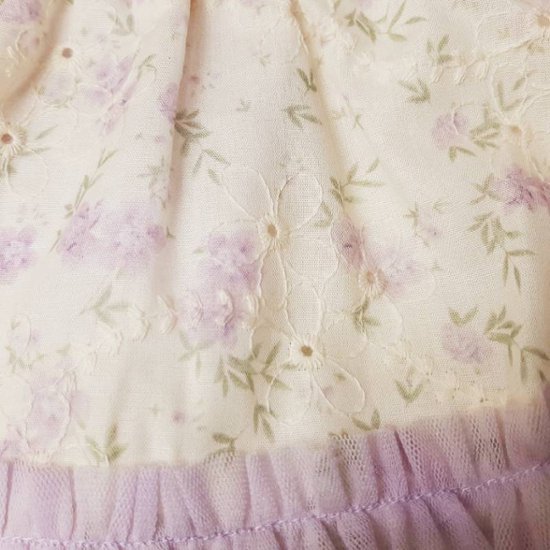 Souris(スーリー) 「丸襟フラワープリントonフラワー刺繍 ミルキースーツ 642」（80-90cm）画像
