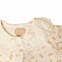 Souris(スーリー)「スタイ付きフラワーPt２WAYベビードレス」(F) 【メール便送料無料】画像