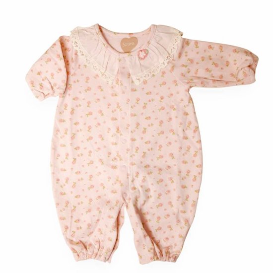 Souris(スーリー)「スタイ付きフラワーPt２WAYベビードレス」(F) 【メール便送料無料】画像