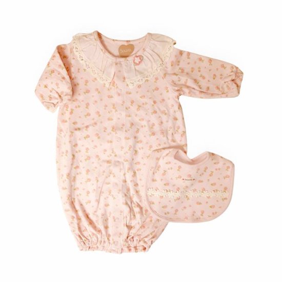 Souris(スーリー)「スタイ付きフラワーPt２WAYベビードレス」(F) 【メール便送料無料】画像