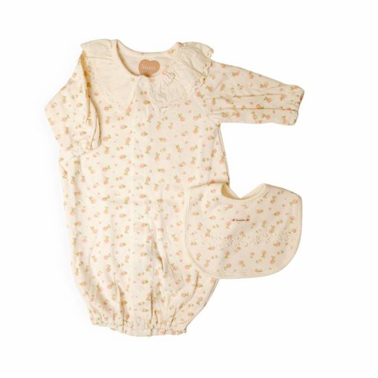 Souris(スーリー)「スタイ付きフラワーPt２WAYベビードレス」(F) 【メール便送料無料】画像